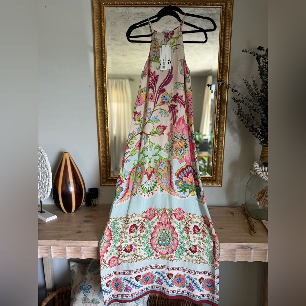 NWT ZARA BLOGGER FAVE FLOWING PRINTED MAXI DRESS - Picture 3 of 17